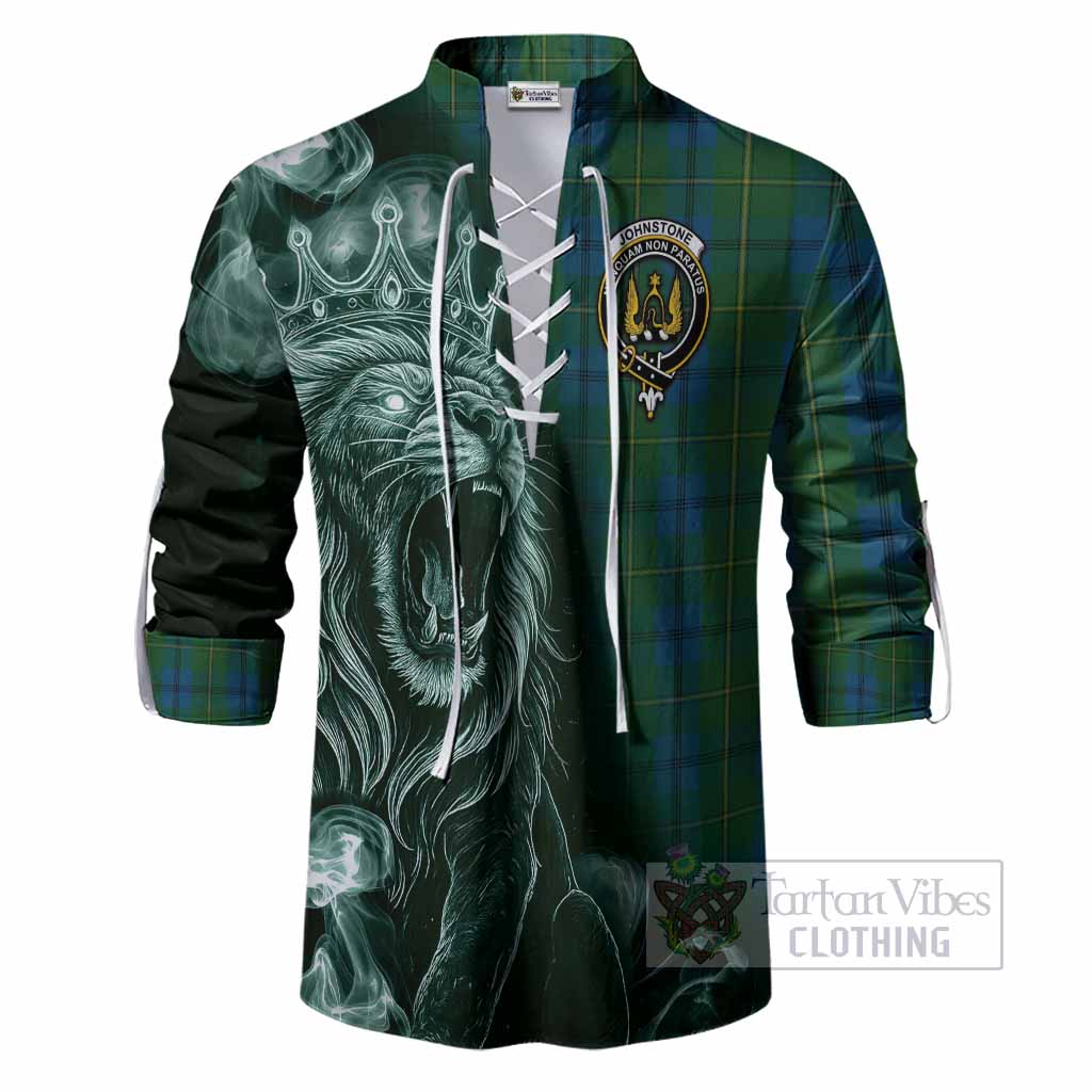 Johnstone (Johnston) Tartan Ghillie Shirt Roaring Lion Heritage
