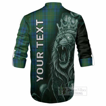 Johnstone (Johnston) Tartan Ghillie Shirt Roaring Lion Heritage