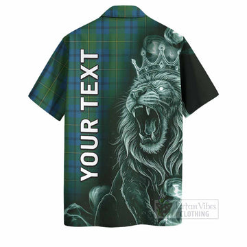 Johnstone (Johnston) Tartan Hawaiian Shirt Roaring Lion Heritage