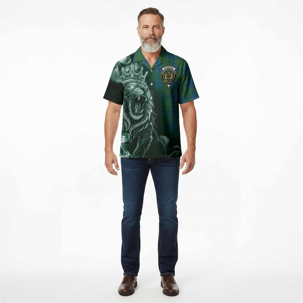 Johnstone (Johnston) Tartan Hawaiian Shirt Roaring Lion Heritage