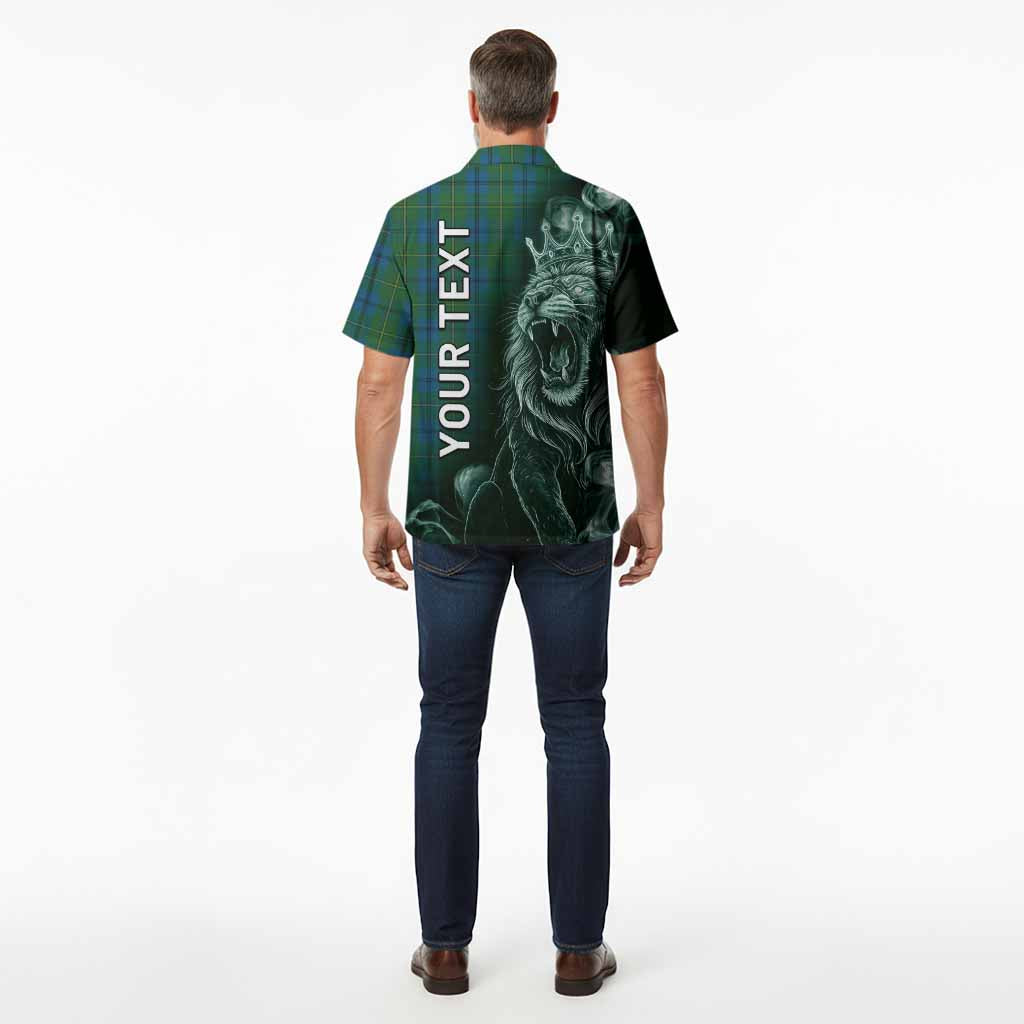 Johnstone (Johnston) Tartan Hawaiian Shirt Roaring Lion Heritage