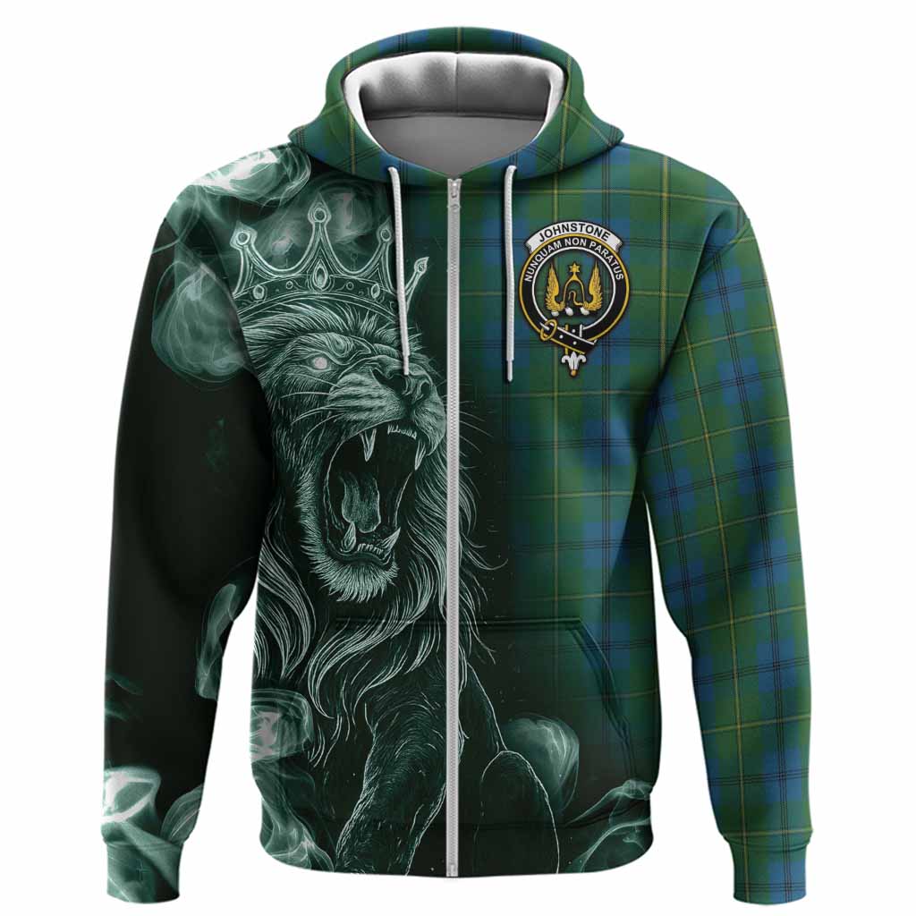 Johnstone (Johnston) Tartan Hoodie Roaring Lion Heritage