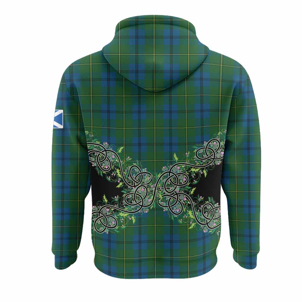 Johnstone (Johnston) Tartan Hoodie Thistle Scottish Spirit