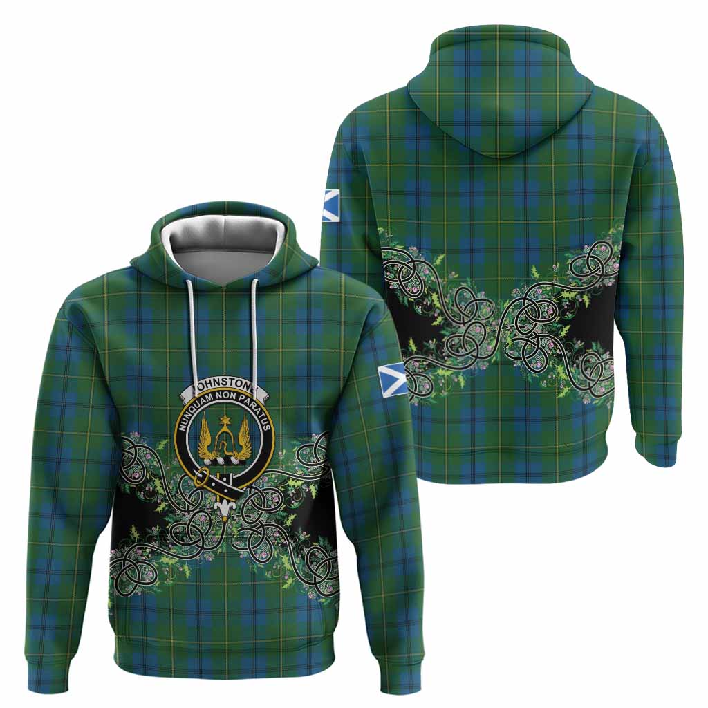Johnstone (Johnston) Tartan Hoodie Thistle Scottish Spirit
