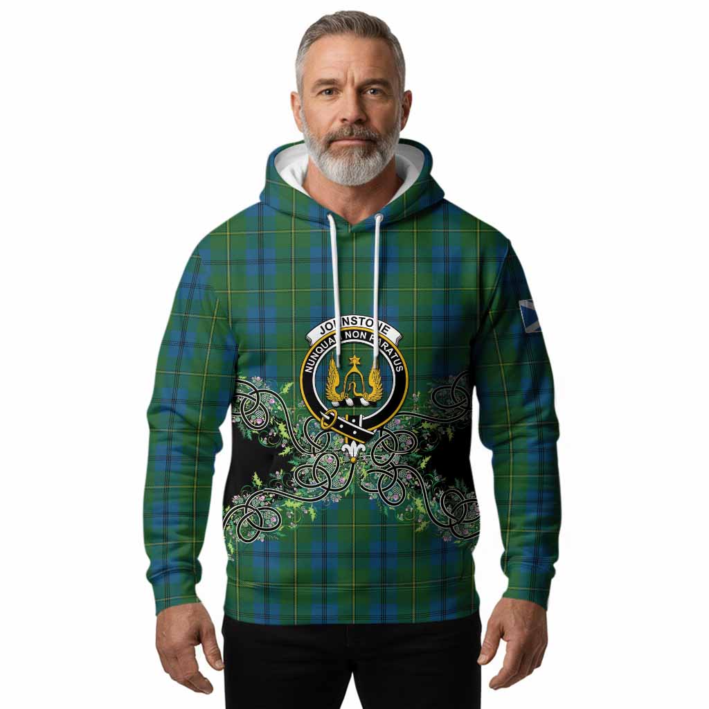 Johnstone (Johnston) Tartan Hoodie Thistle Scottish Spirit