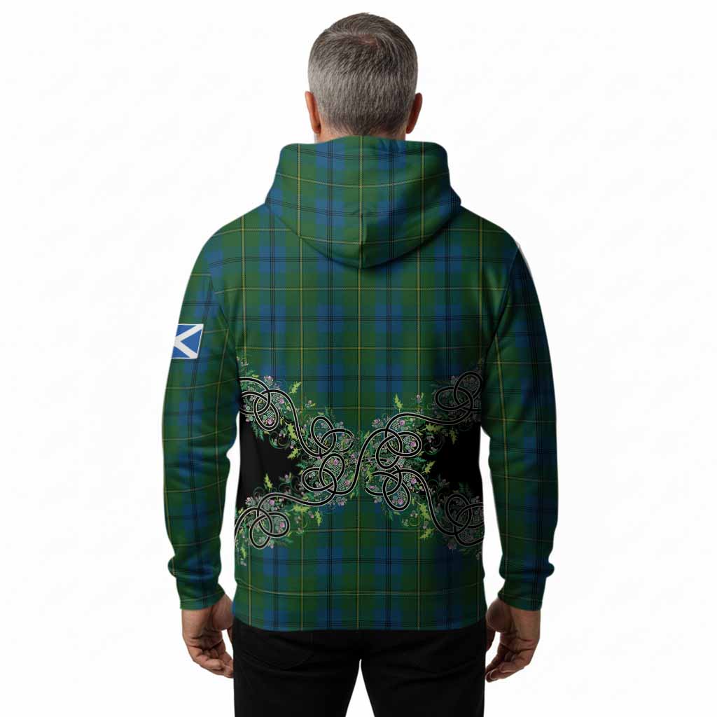 Johnstone (Johnston) Tartan Hoodie Thistle Scottish Spirit