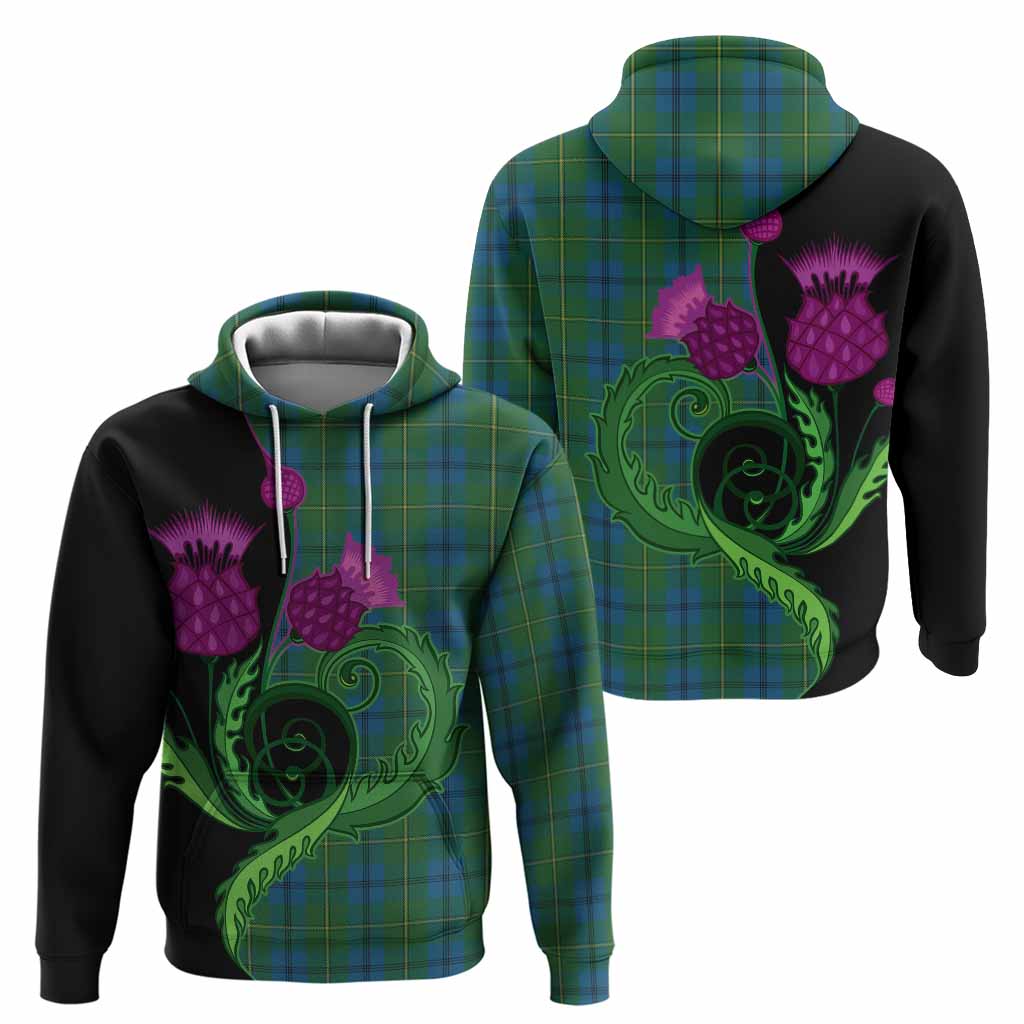 Johnstone (Johnston) Tartan Hoodie Traditional Scottish Thistle
