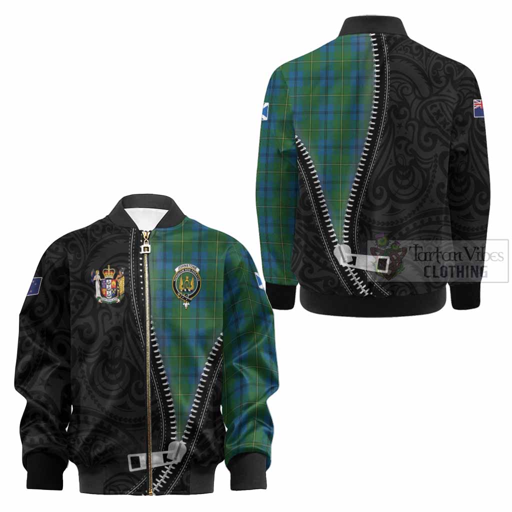 Johnstone (Johnston) Tartan Kid Bomber Jacket New Zealand Pattern Unique Zipper Stylized