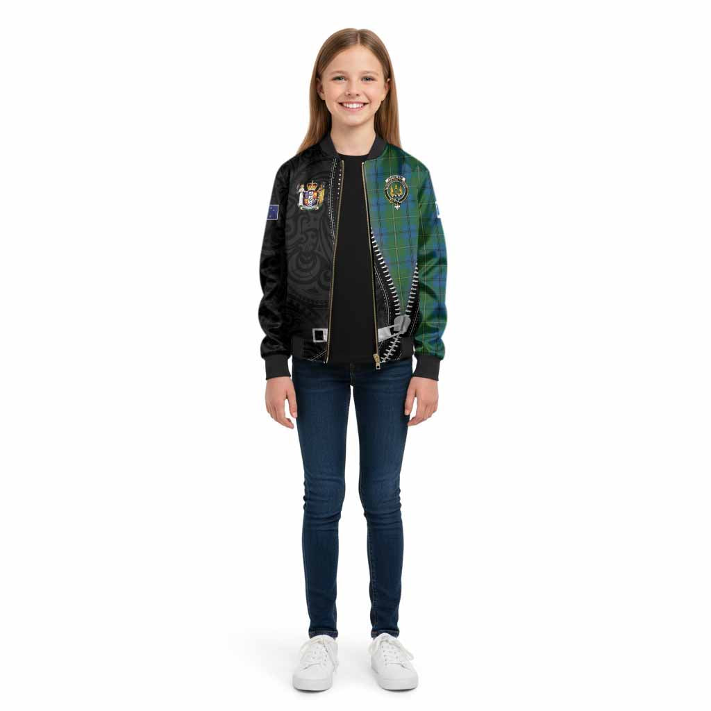 Johnstone (Johnston) Tartan Kid Bomber Jacket New Zealand Pattern Unique Zipper Stylized