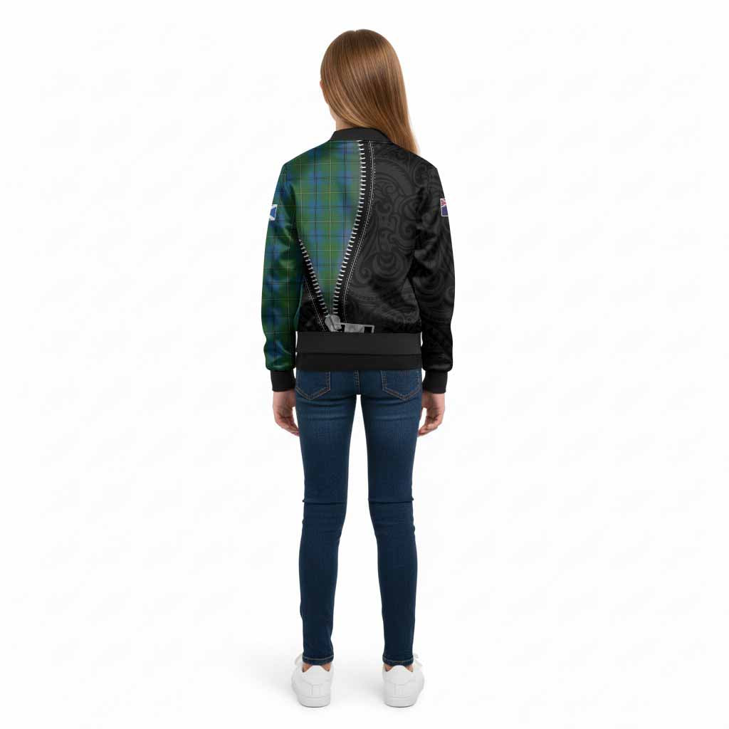 Johnstone (Johnston) Tartan Kid Bomber Jacket New Zealand Pattern Unique Zipper Stylized