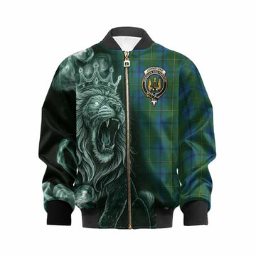 Johnstone (Johnston) Tartan Kid Bomber Jacket Roaring Lion Heritage
