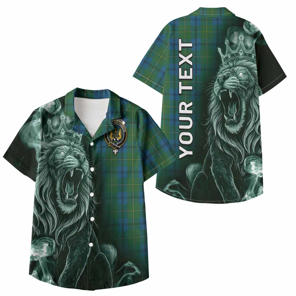 Johnstone (Johnston) Tartan Kid Hawaiian Shirt Roaring Lion Heritage