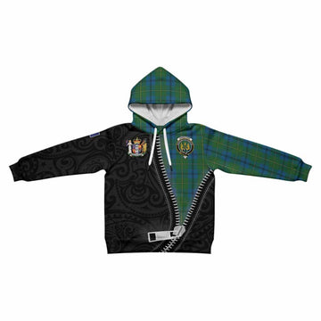 Johnstone (Johnston) Tartan Kid Hoodie New Zealand Pattern Unique Zipper Stylized