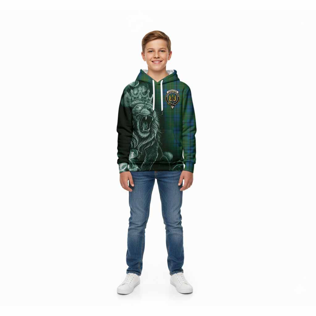 Johnstone (Johnston) Tartan Kid Hoodie Roaring Lion Heritage
