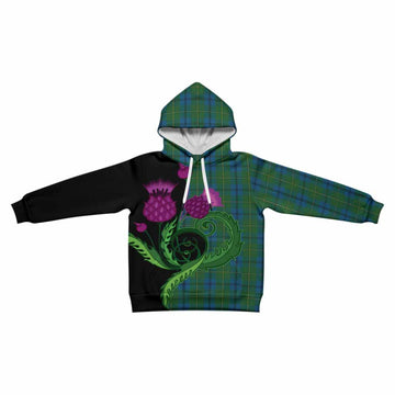 Johnstone (Johnston) Tartan Kid Hoodie Traditional Scottish Thistle