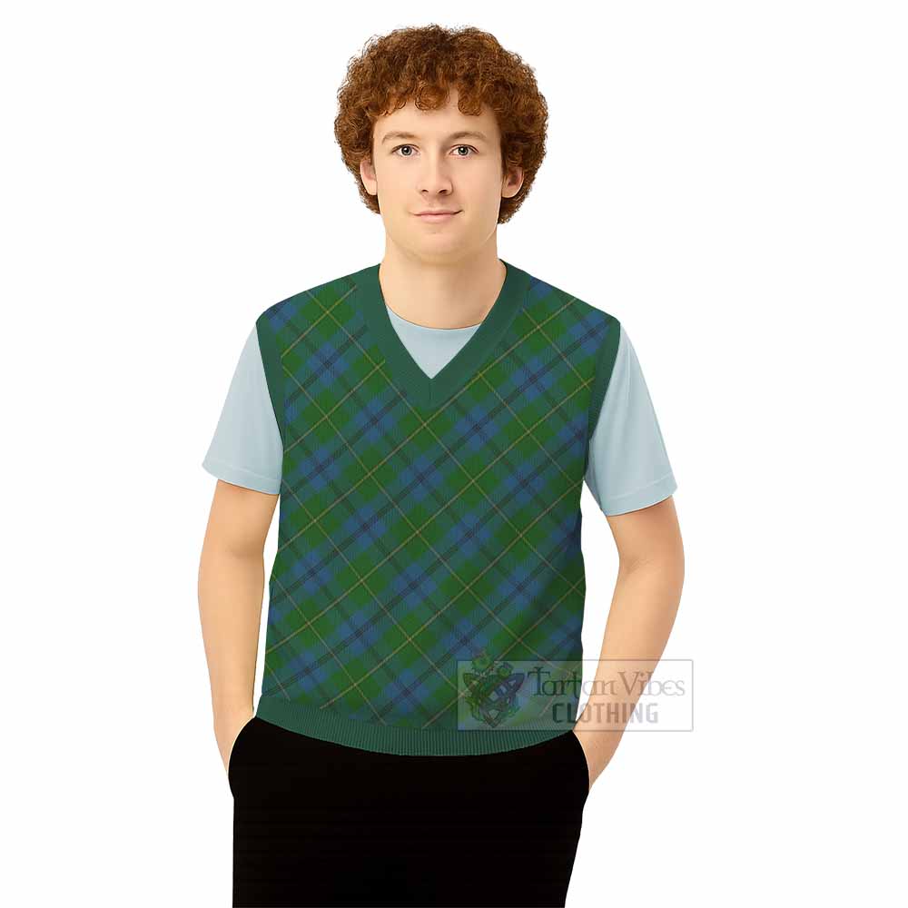 Johnstone (Johnston) Tartan  Knitted V-Neck Vest Cross Style