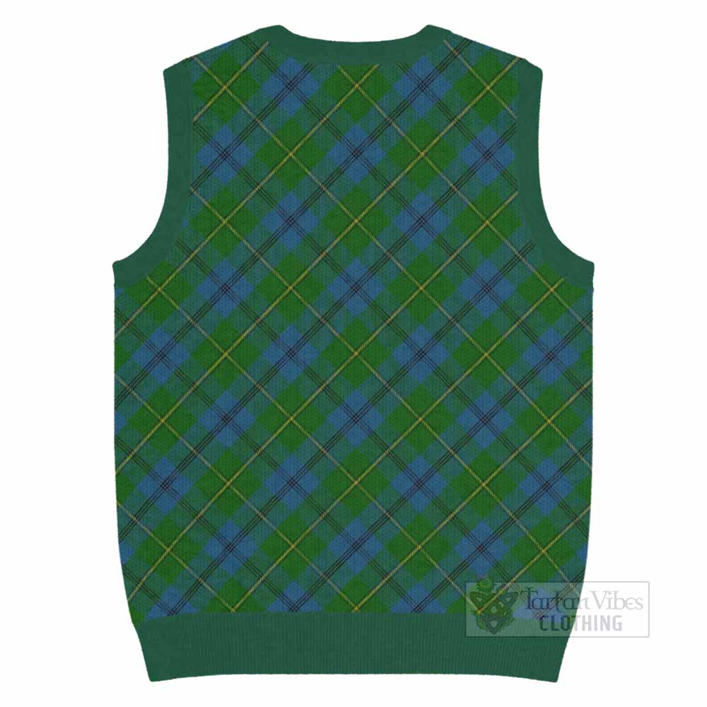 Johnstone (Johnston) Tartan  Knitted V-Neck Vest Cross Style