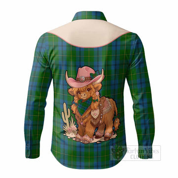 Johnstone (Johnston) Tartan Long Sleeve Button Shirts Wee Coo Cowgirl Cute Style - Tartan Vibes Clothing