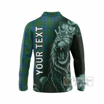 Johnstone (Johnston) Tartan Long Sleeve Polo Shirt Roaring Lion Heritage