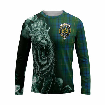 Johnstone (Johnston) Tartan Long Sleeve T-Shirt Roaring Lion Heritage