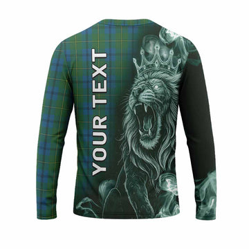 Johnstone (Johnston) Tartan Long Sleeve T-Shirt Roaring Lion Heritage
