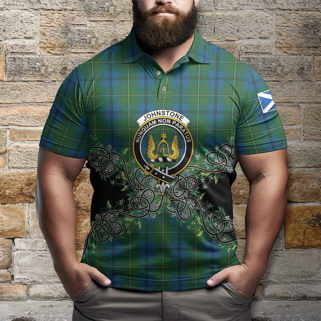 Johnstone (Johnston) Tartan Polo Shirt Thistle Scottish Spirit