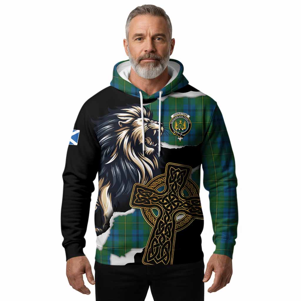 Johnstone (Johnston) Tartan Scottish Hoodie Lion Celtic Heritage
