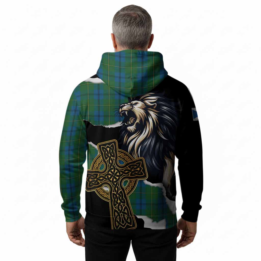 Johnstone (Johnston) Tartan Scottish Hoodie Lion Celtic Heritage