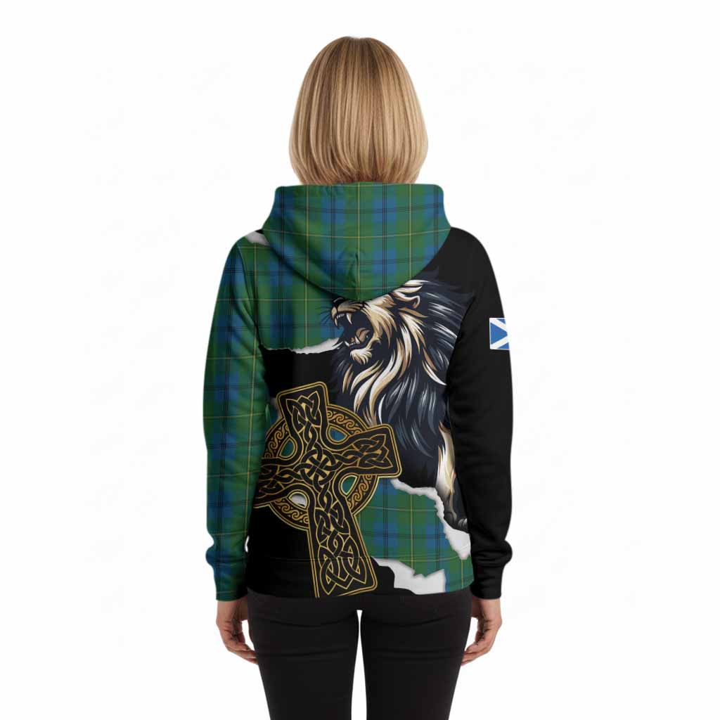 Johnstone (Johnston) Tartan Scottish Hoodie Lion Celtic Heritage