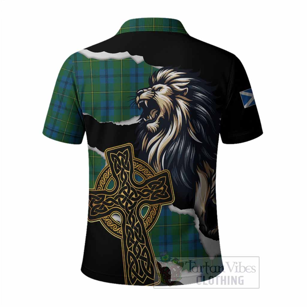 Johnstone (Johnston) Tartan Scottish Polo Shirt Lion Celtic Heritage