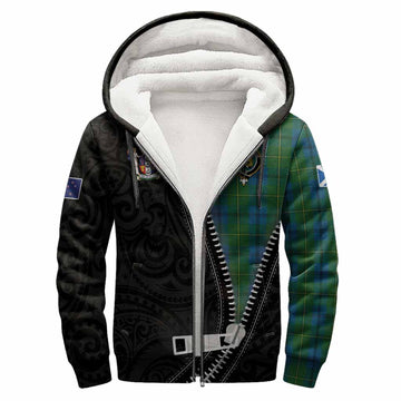 Johnstone (Johnston) Tartan Sherpa Hoodie New Zealand Pattern Unique Zipper Stylized