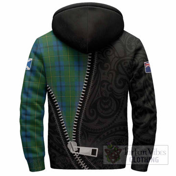 Johnstone (Johnston) Tartan Sherpa Hoodie New Zealand Pattern Unique Zipper Stylized