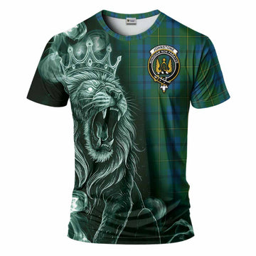Johnstone (Johnston) Tartan T-Shirt Roaring Lion Heritage