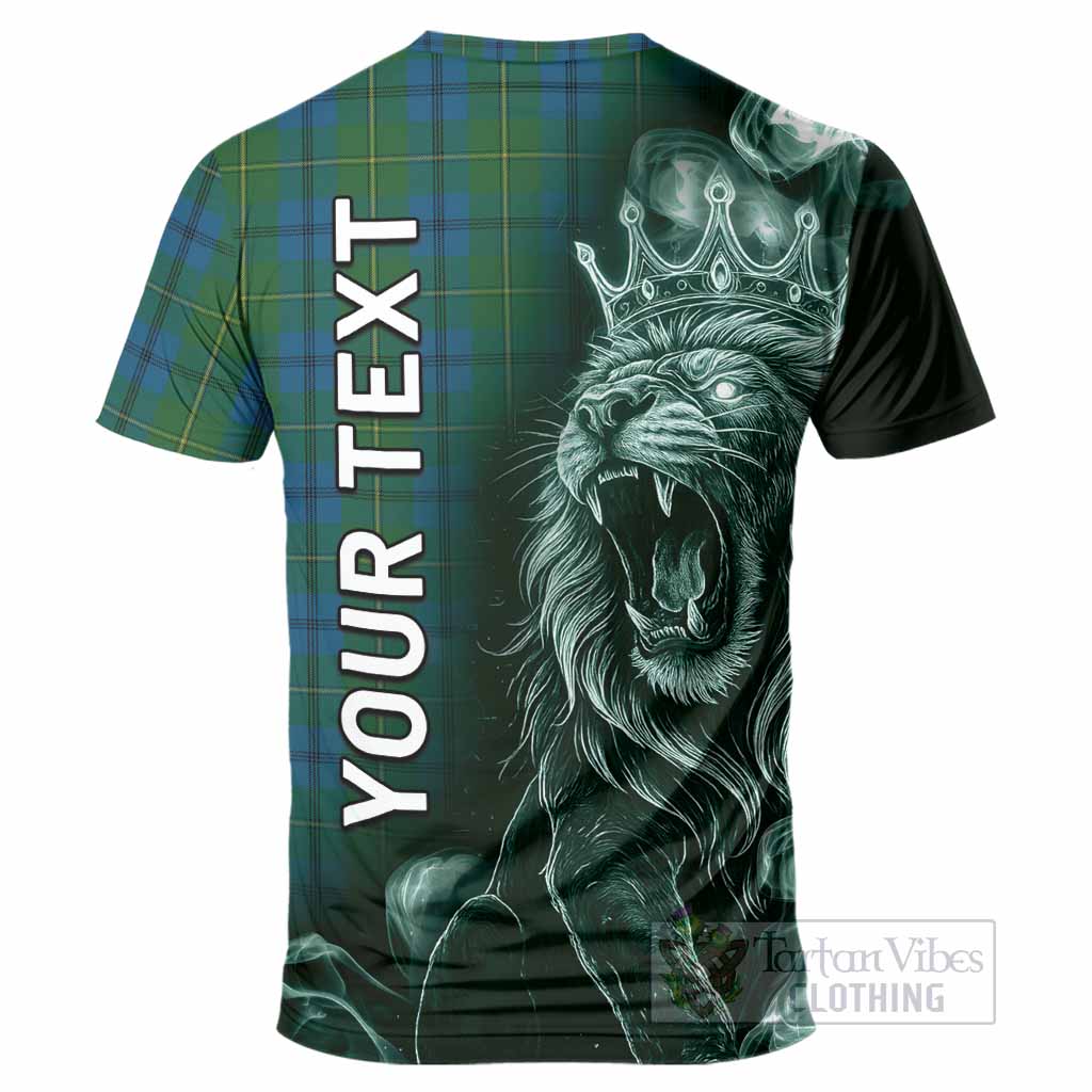 Johnstone (Johnston) Tartan T-Shirt Roaring Lion Heritage