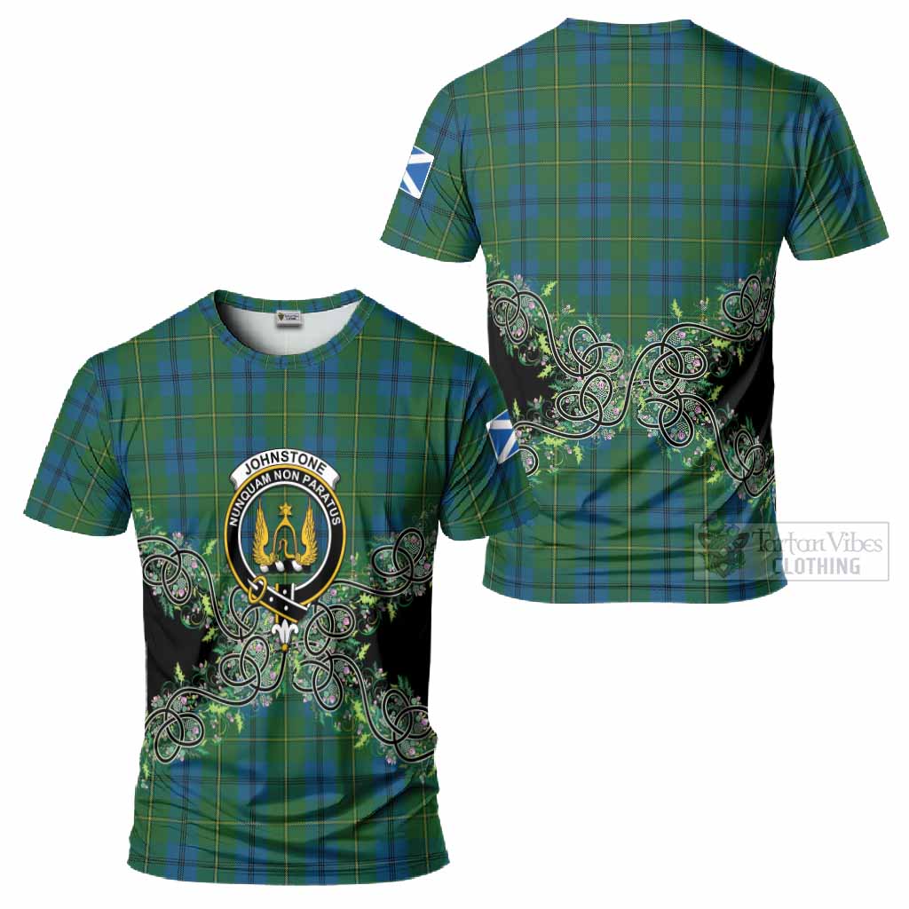 Johnstone (Johnston) Tartan T-Shirt Thistle Scottish Spirit