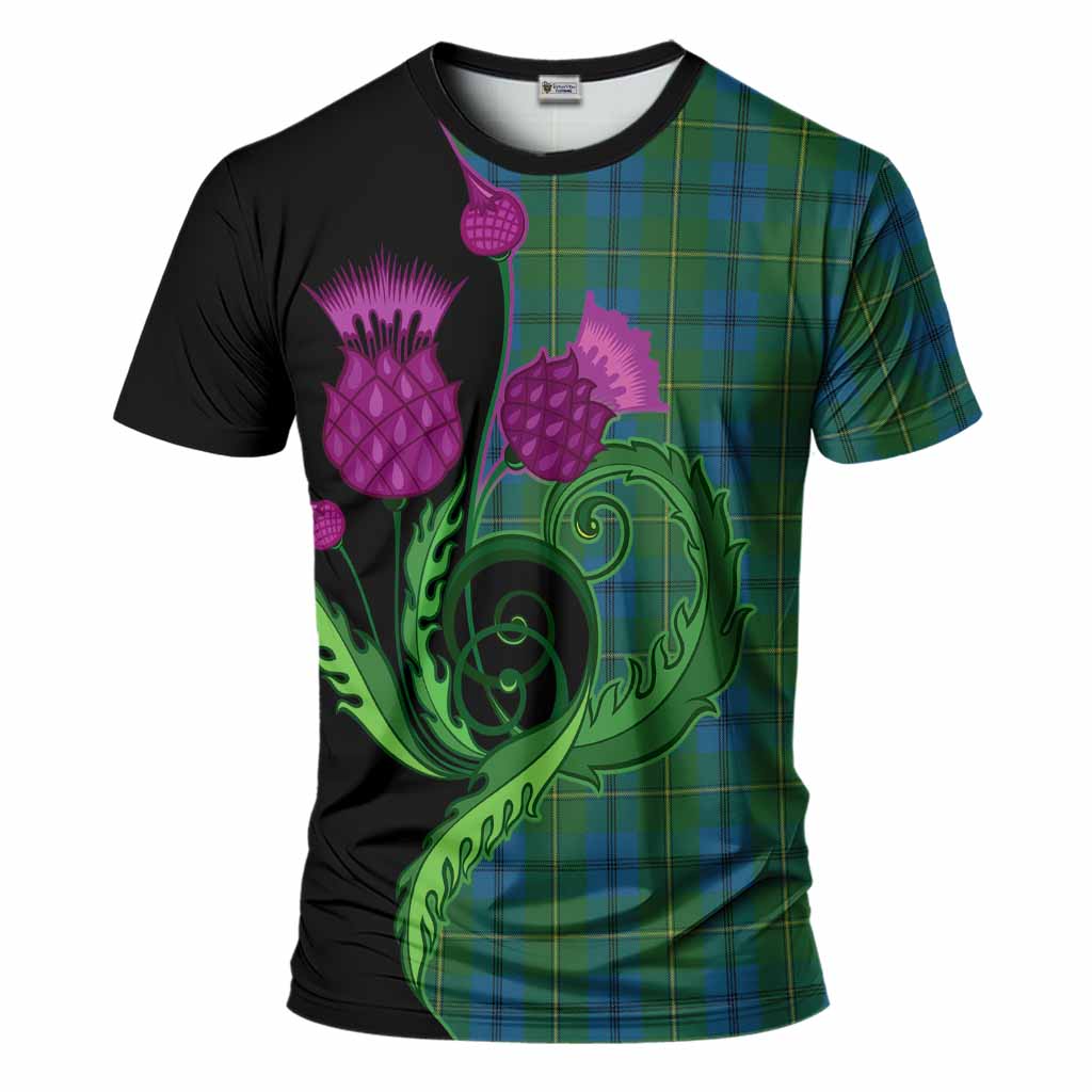 Johnstone (Johnston) Tartan T-Shirt Traditional Scottish Thistle