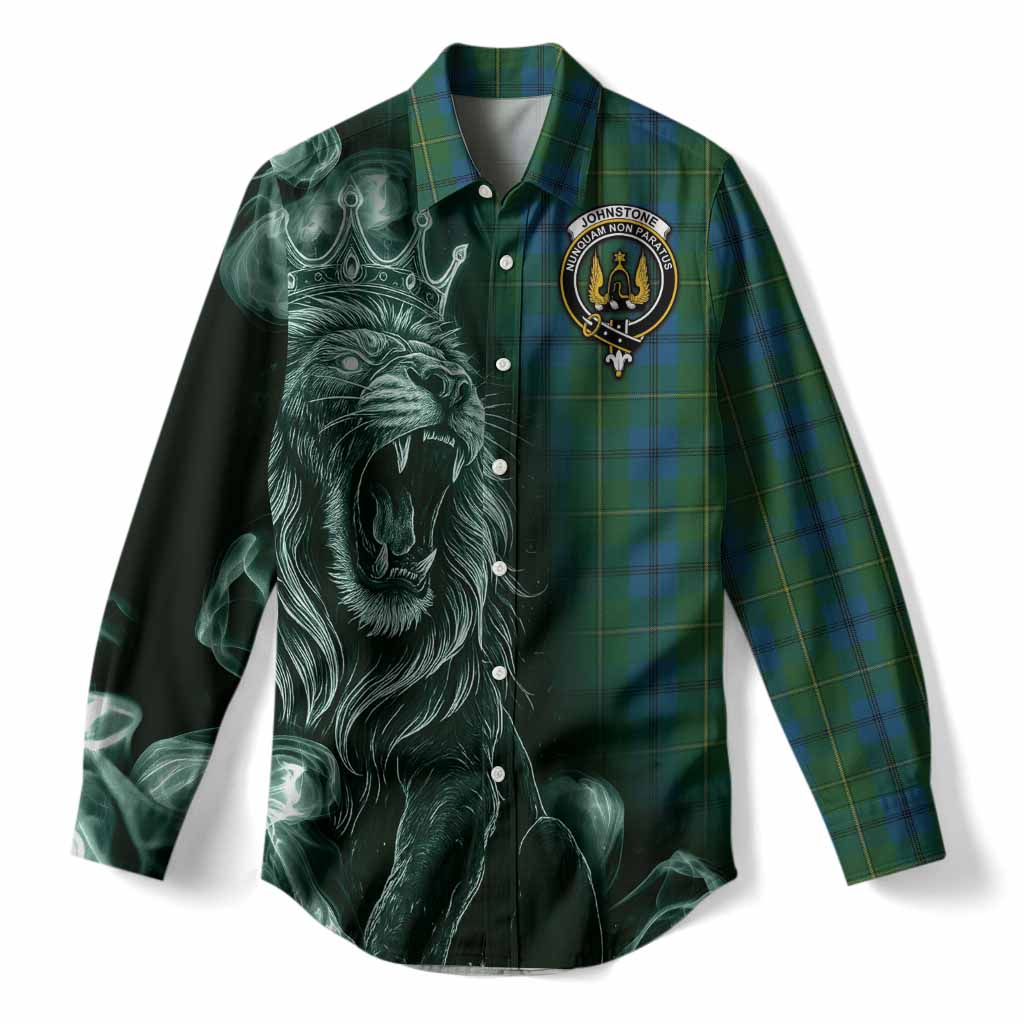 Johnstone (Johnston) Tartan Women Casual Shirt Roaring Lion Heritage