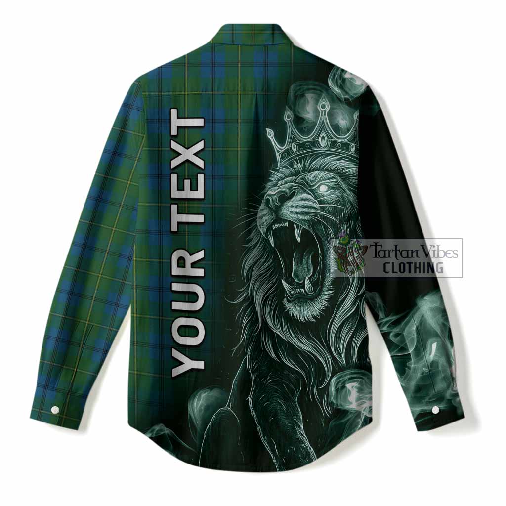 Johnstone (Johnston) Tartan Women Casual Shirt Roaring Lion Heritage