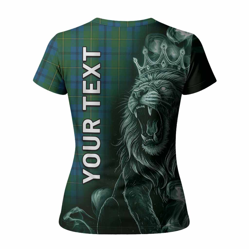 Johnstone (Johnston) Tartan Women T shirt Roaring Lion Heritage