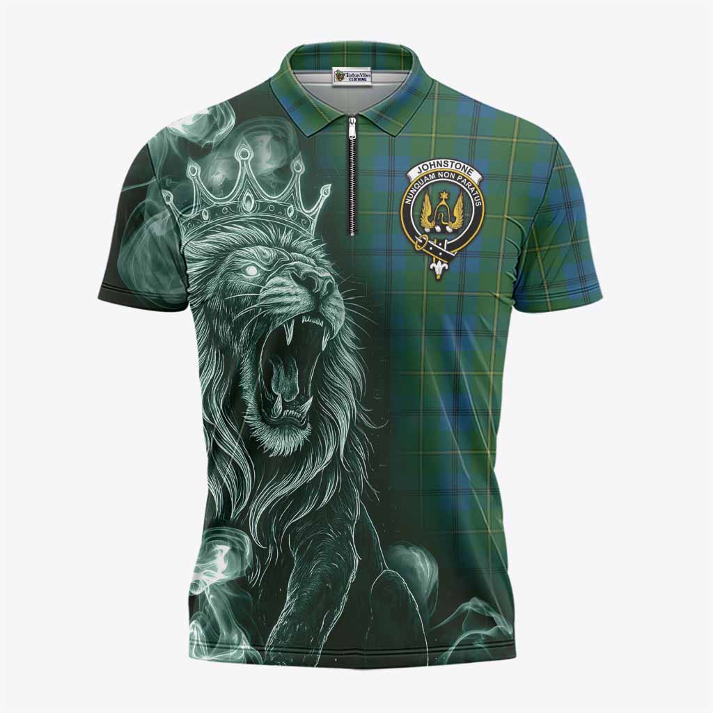 Johnstone (Johnston) Tartan Zipper Polo Shirt Roaring Lion Heritage