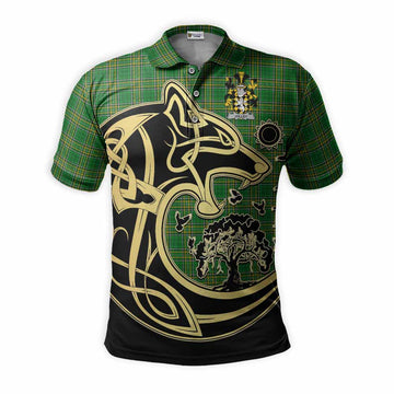 Jolley Irish Tartan Polo Shirt with Coat of Arms Celtic Wolf Style Kid - Tartan Vibes Clothing