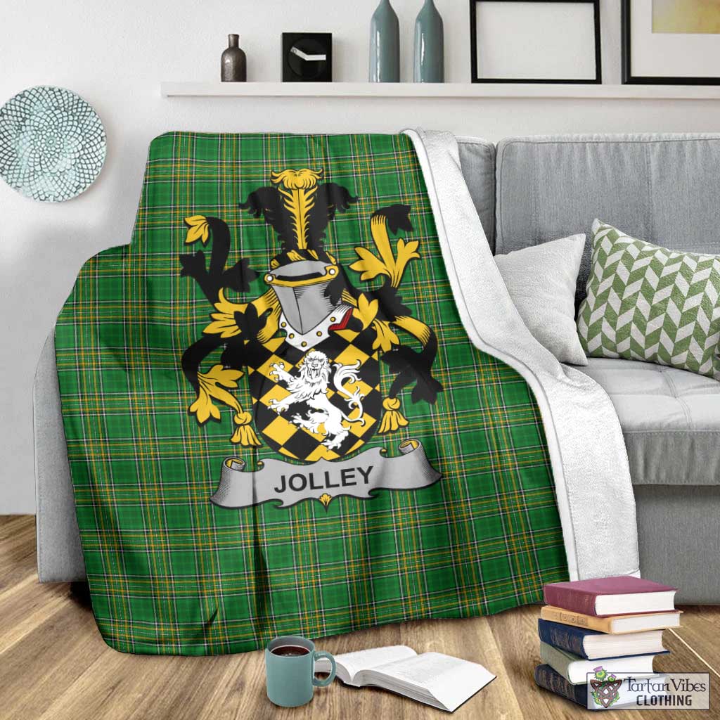 Jolley Irish Clan Tartan Blanket with Coat of Arms - Tartan Vibes Clothing