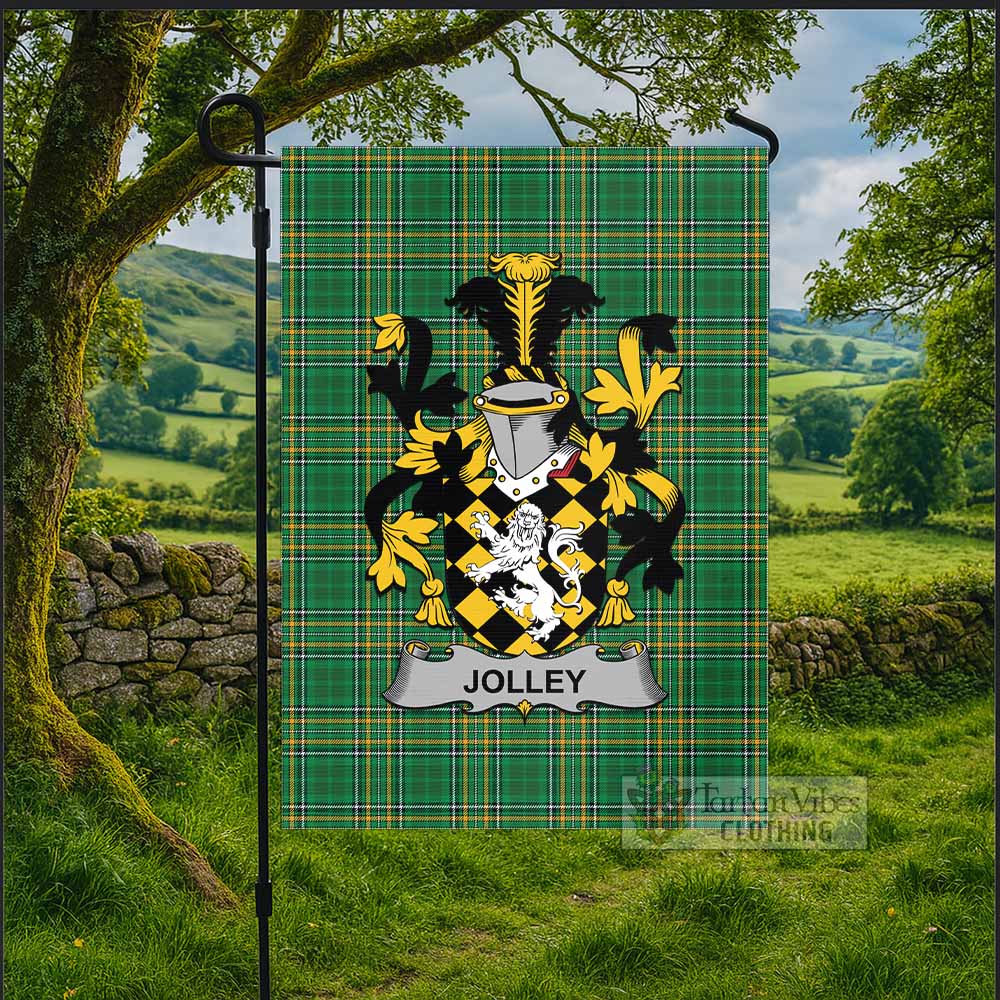 Jolley Irish Clan Tartan Flag with Coat of Arms