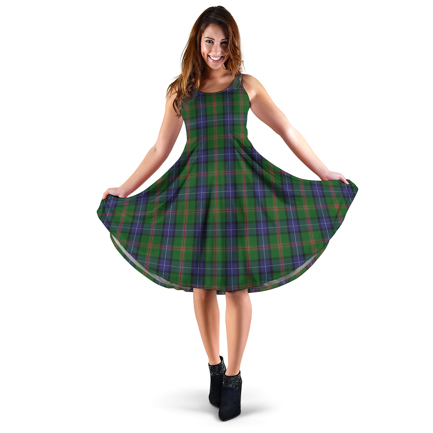 Jones Tartan Sleeveless Midi Womens Dress XL - Tartan Vibes Clothing