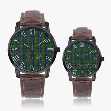 Jones Tartan Personalized Your Text Leather Trap Quartz Watch