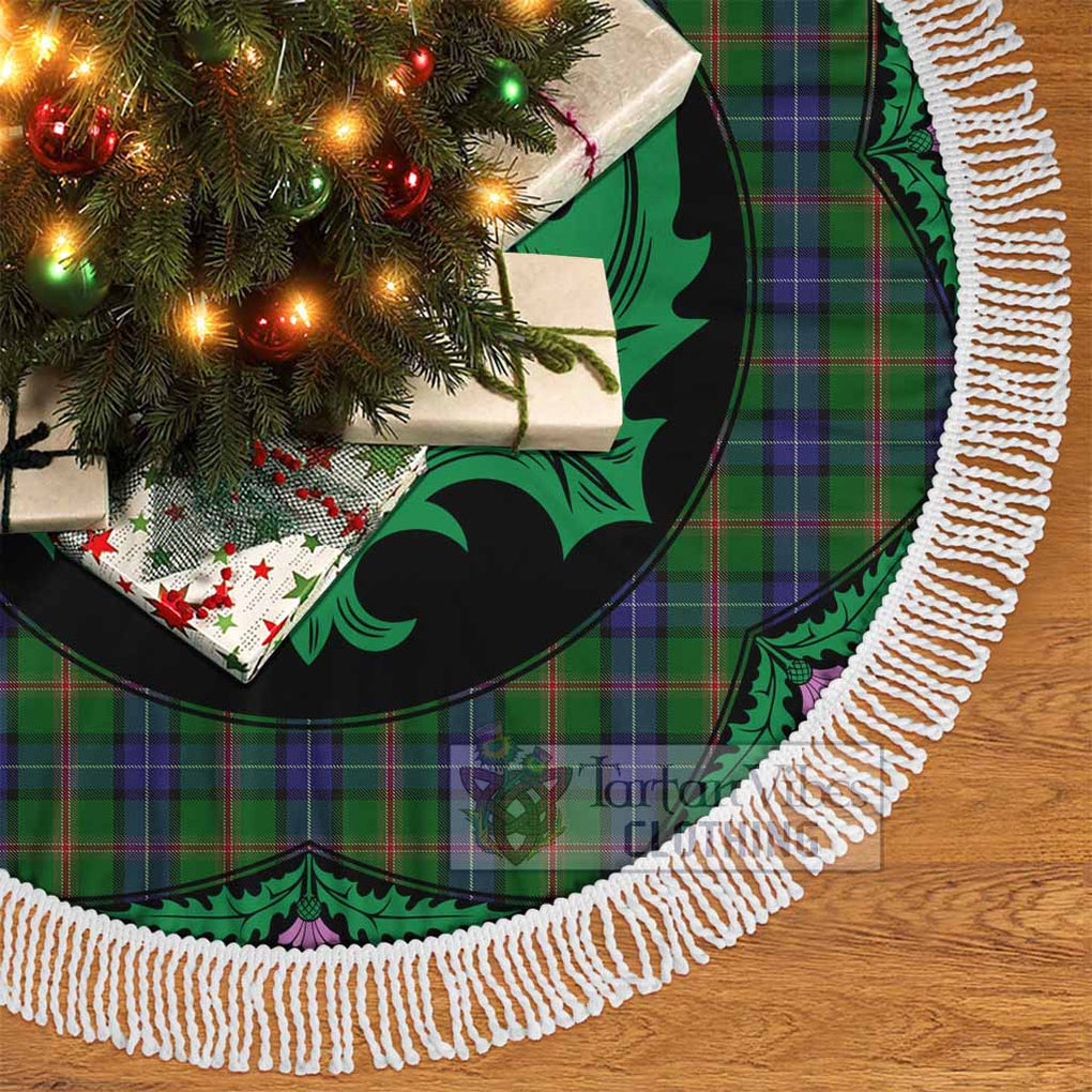 Tartan Vibes Clothing Jones Tartan Christmas Tree Skirt Scottish Thistle Style