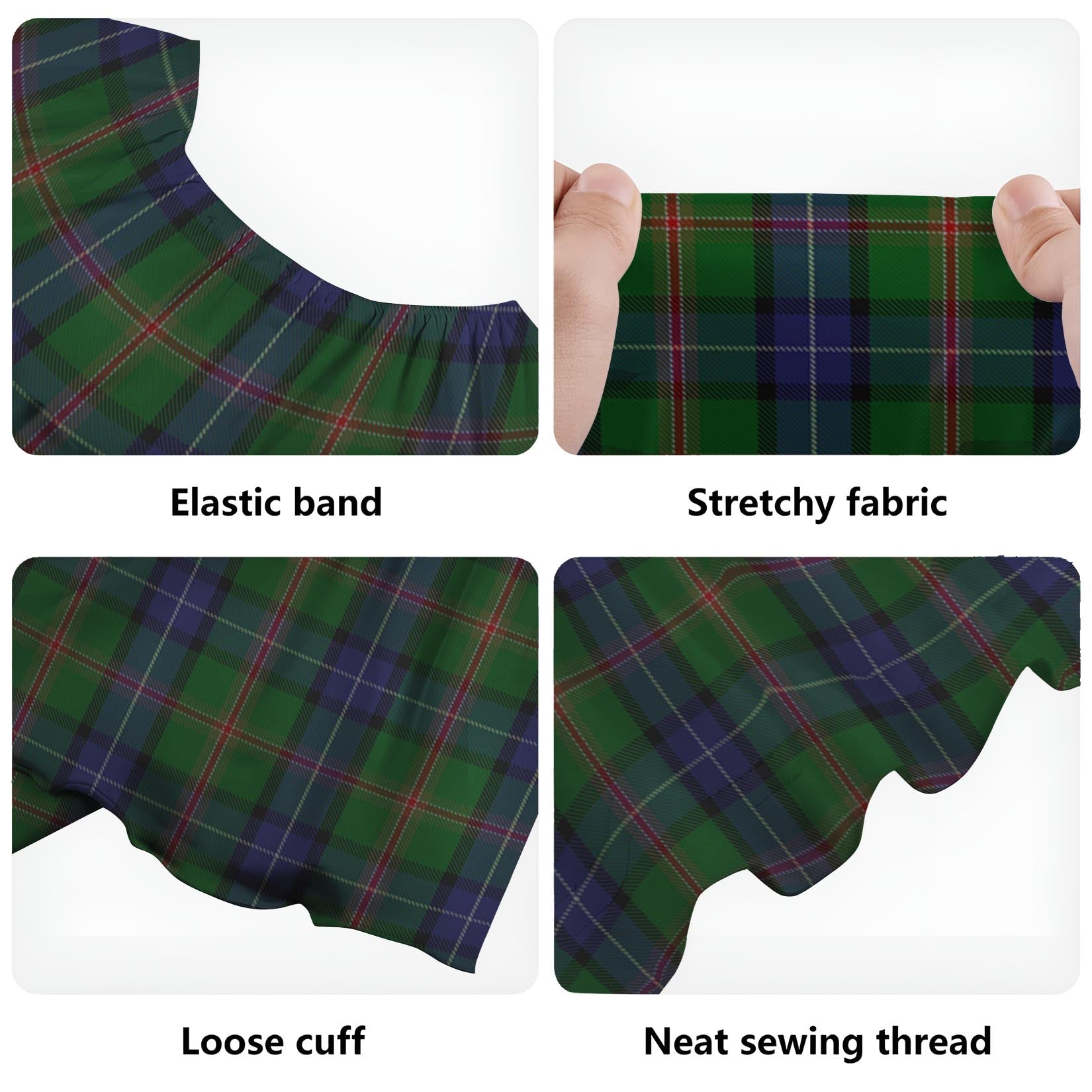 Jones Tartan Off Shoulder Long Dress - Tartan Vibes Clothing