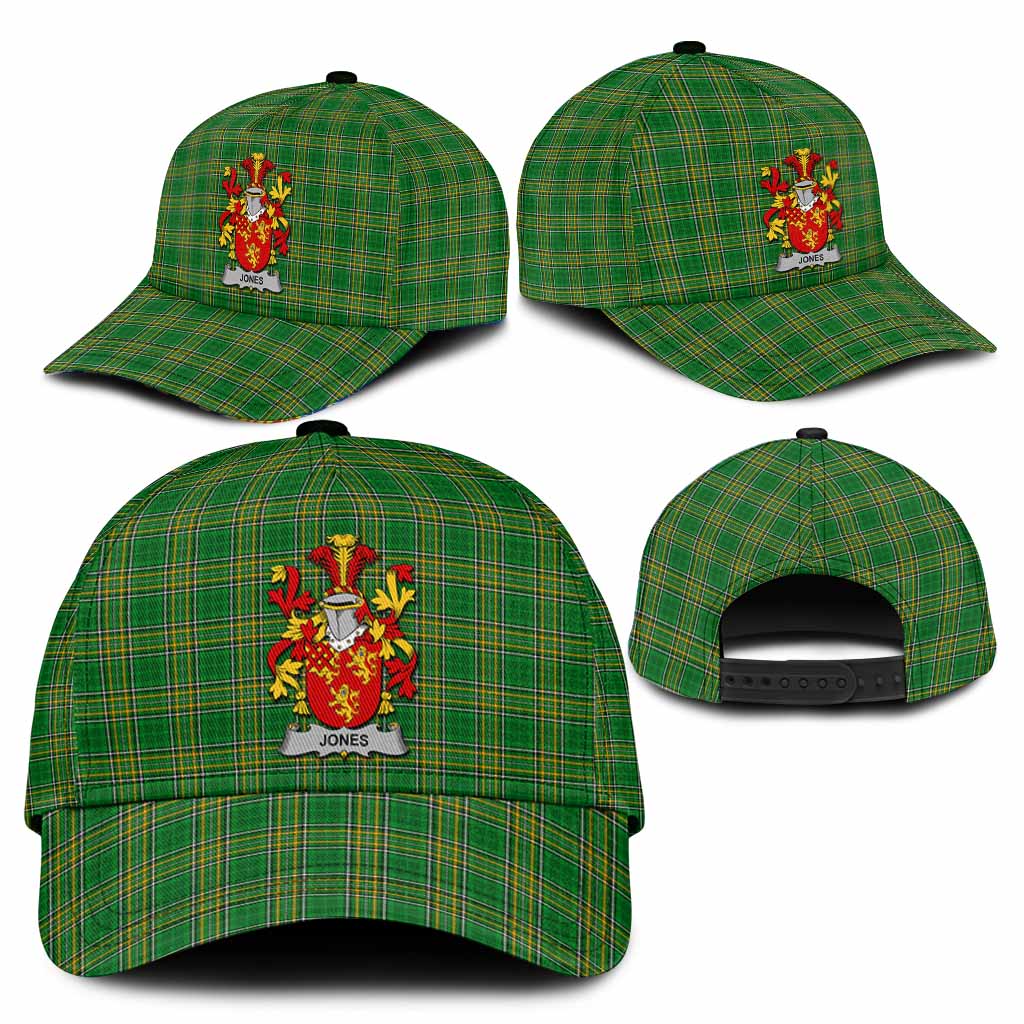 Jones Irish Clan Tartan Classic Cap with Coat of Arms