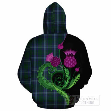 Jones of Wales Tartan Cotton Hoodie Traditional Scottish Thistle