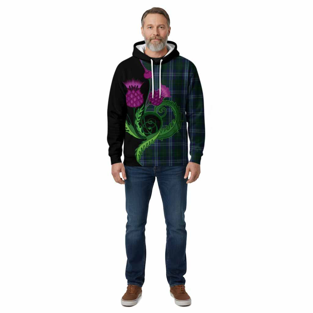 Jones of Wales Tartan Cotton Hoodie Traditional Scottish Thistle